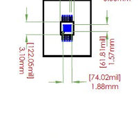 MSOP-10 Breakout Board (3.1 x 3.1 mm, 0.5 mm)