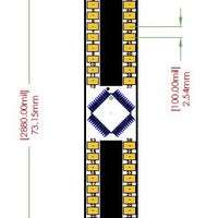 QFP-48 Breakout Board (7 x 7 mm, 0.5 mm)
