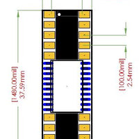 SOIC-20 Breakout Board (7.5 x 12.8 mm, 1.27 mm)