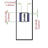 TSSOP-20 Breakout Board (4.4 x 6.5 mm, 0.65mm)