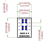 0805 X 4 Breakout Board (3 pack)