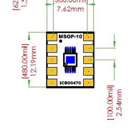 MSOP-10 Breakout Board (3.1 x 3.1 mm, 0.5 mm)