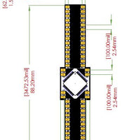 QFP-64 Breakout Board (10 x 10 mm, 0.5 mm)