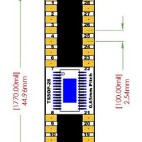 TSSOP-28 Breakout Board (4.4 x 9.7 mm, 0.65 mm)