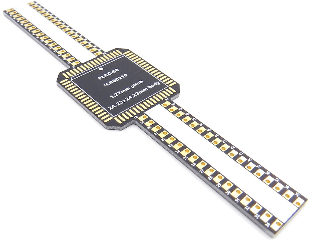 PLCC-68 Breakout Board (24.23 x 24.23 mm, 1.27 mm)