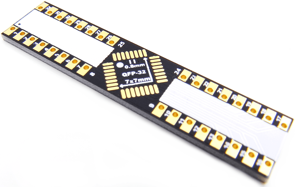 QFP-32 Breakout Board (5 x 5 mm, 0.5 mm)