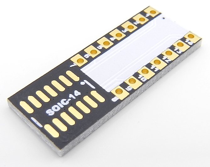 SOIC-14 Breakout Board (3.9 x 8.65 mm, 1.27 mm)
