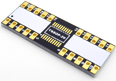 TSSOP-20 Breakout Board (4.4 x 6.5 mm, 0.65mm)